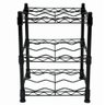 Adega Estante Arame Aço Preto 3 Prateleiras 9 Garrafas Vinho Montável Decoração Preta - 4