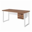 Ver mais imagens de Mesa Escritório Pé Quadro 1,20x0,60m c/ Gavetas Nogal Sevilha / Champanhe