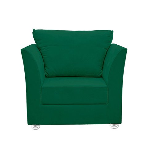 01 Poltrona Lisboa Suede Verde - Pandora Decor
