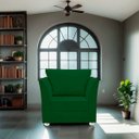 Ver imagem 2 de 01 Poltrona Lisboa Suede Verde - Pandora Decor