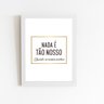 Nossos Sonhos Frase Decorativo Quadro Moldura Branca 60x40cm - 1