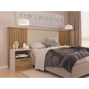 Ver imagem 4 de Cabeceira De Cama Extensível 2 Mesas com Gaveta Ripado 140/193 Lucius Buriti/Off White