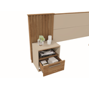 Ver imagem 3 de Cabeceira De Cama Extensível 2 Mesas com Gaveta Ripado 140/193 Lucius Buriti/Off White