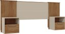 Ver imagem 1 de Cabeceira De Cama Extensível 2 Mesas com Gaveta Ripado 140/193 Lucius Buriti/Off White