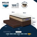 Ver imagem 4 de Cama Box + Colchão Gazin de Molas Ensacadas Pillow Top Air Pro + Auxiliar de Espuma Solteiro 88 cm