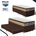 Ver imagem 2 de Cama Box + Colchão Gazin de Molas Ensacadas Pillow Top Air Pro + Auxiliar de Espuma Solteiro 88 cm