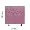 Ver imagem 2 de Cabeceira Estofada Istambul Capitonê 90cm Solteiro Box Quarto Suede Rosa Bebê - Ahazzo Móveis