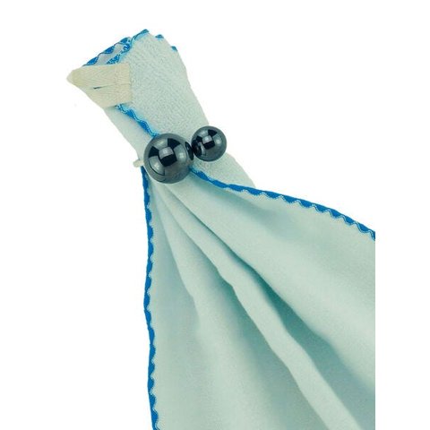 Conjunto Com 4 Anéis Para Guardanapos Em Plástico Bolas Azul 4X3X7Cm