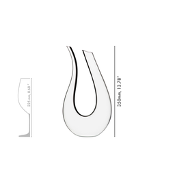 Decanter de Vinho Riedel Amadeo Black Tie em U 1,5l Cristal - 4
