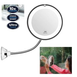 ESPELHO DE PAREDE PARA MAQUIAGEM E BARBA AUMENTO 10X COM LUZ LED FLEXIVEL BANHEIRO QUARTO E CAMARIM - 5 ESPELHO DE PAREDE PARA MAQUIAGEM E BARBA AUMENTO 10X COM LUZ LED FLEXIVEL BANHEIRO QUARTO E CAMARIM - 5