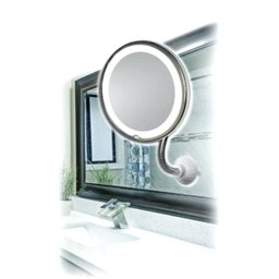 ESPELHO DE PAREDE PARA MAQUIAGEM E BARBA AUMENTO 10X COM LUZ LED FLEXIVEL BANHEIRO QUARTO E CAMARIM - 3 ESPELHO DE PAREDE PARA MAQUIAGEM E BARBA AUMENTO 10X COM LUZ LED FLEXIVEL BANHEIRO QUARTO E CAMARIM - 3