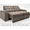 Ver imagem 3 de Sofá com Porta Copos e Carregador Usb Eureka 1,70m Assento Retrátil e Reclinável Velosuede