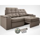 Ver mais imagens de Sofá com Porta Copos e Carregador Usb Eureka 1,70m Assento Retrátil e Reclinável Velosuede