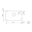 Ver imagem 4 de Cuba de Embutir Tramontina Lavínia 47 Bl Acetinado 47x30 Cm Aço Inox