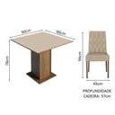 Ver imagem 4 de Conjunto Sala de Jantar Mesa Tampo de Madeira 4 Cadeiras Rustic/crema/imperial Livia Madesa
