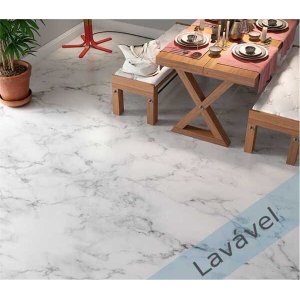 Adesivo Lavável Imita Granito/Mármore Branco Carrara - 80x300cm