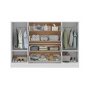 Ver imagem 3 de Cômoda Infantil 125cm 2 Portas com Vidro e 4 Gavetas Pirulito Multimóveis Mp4470 Branco/madeirado