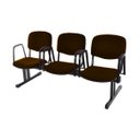 Ver imagem 1 de Cadeira em Longarina para Auditórios Linha Hotel Marrom