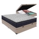 Ver imagem 1 de Cama + Box com Baú Viúva Colchão Ortobom D45 Firme Airtech Cor:bege