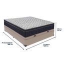 Ver imagem 4 de Cama + Box com Baú Viúva Colchão Ortobom D45 Firme Airtech Cor:bege