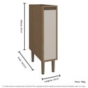 Ver imagem 3 de Módulo Inferior Cozinha Vitoria Porta Condimentos - Carvalho/offwhite