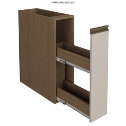 Módulo Inferior Cozinha Vitoria Porta Condimentos - Carvalho/offwhite - 1