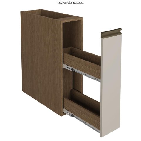 Módulo Inferior Cozinha Vitoria Porta Condimentos - Carvalho/offwhite