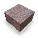 Ver imagem 4 de Conjunto de Sofá Fibra Sintética Quadrado - 1 Sofá 3L + 2 Poltronas + 1 Mesa Centro - Tecido Duna Cr