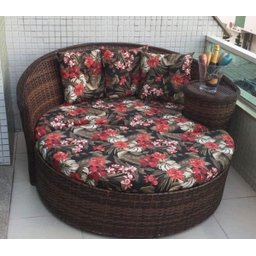 Chaise Orbit com Puff - Tecido Maui Preto - 1