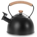 Ver imagem 1 de Chaleira Inox com Apito de Indução Preto Roma Vintage 1,5l - Brinox