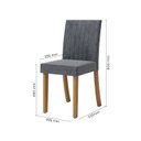 Ver imagem 4 de Conjunto Sala de Jantar Mesa Juliana 110cm Tampo MDP Canto Reto 4 Cadeiras Lily