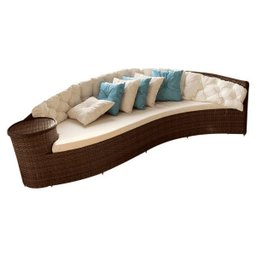 Sofá em Fibra Sintética Peixe - Tecido Duna Cru - 1