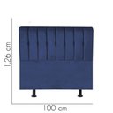 Ver imagem 2 de Cabeceira Estofada Kiara 100cm Solteiro Box Quarto Suede Azul Marinho - Gat Magazine