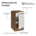 Ver imagem 3 de Balcão de Cozinha 40 cm 1 Porta (sem Tampo) Rustic/Branco Agata Madesa