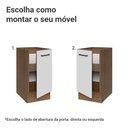 Ver imagem 4 de Balcão de Cozinha 40 cm 1 Porta (sem Tampo) Rustic/Branco Agata Madesa