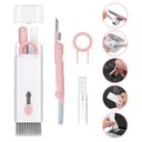 Ver imagem 2 de Kit de Limpeza 7 em 1 Multifunção Teclado Fones PC Celulares - Rosa
