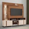 Estante Home Theater Mary para Sala de TV/ Recepção Nature/ Off White - Bela Móveis - 2