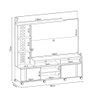 Estante Home Theater Mary para Sala de TV/ Recepção Nature/ Off White - Bela Móveis - 3