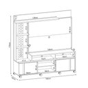 Ver imagem 3 de Estante Home Theater Mary para Sala de TV/ Recepção Nature/ Off White - Bela Móveis