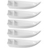 Kit 6 Barcas para Sushi Sashimi Melamina Branca Comida Japonesa Gourmet Mix - 1