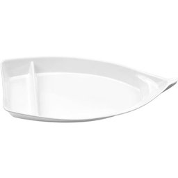 Kit 6 Barcas para Sushi Sashimi Melamina Branca Comida Japonesa Gourmet Mix - 5