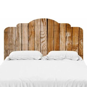 Adesivo De Parede Cabeceira de Cama Madeira - CASAL: 75X140cm