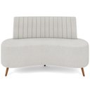 Ver imagem 3 de Sofá Chaise Living 2 Lugares 160cm para Sala Cayman K01 Bouclê Creme - Lyam Decor