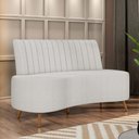 Ver imagem 2 de Sofá Chaise Living 2 Lugares 160cm para Sala Cayman K01 Bouclê Creme - Lyam Decor