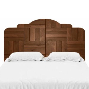 Adesivo De Parede Cabeceira de Cama Madeira Escuro - QUEEN: 85x160cm