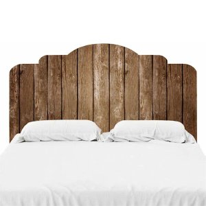 Adesivo De Parede Cabeceira de Cama Madeira 01 - CASAL: 75X140cm