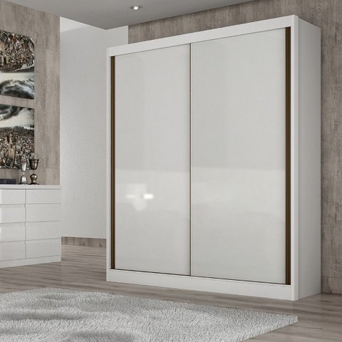 Guarda Roupa Casal 2PTS 3GAV Thor Plus 1600 Novo Horizonte Branco