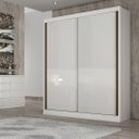 Ver imagem 1 de Guarda Roupa Casal 2PTS 3GAV Thor Plus 1600 Novo Horizonte Branco
