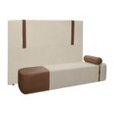 Ver imagem 1 de Kit Cabeceira Pietro e Recamier Diamante para Cama Queen Size 160cm Bouclê Facto - Sofa Store:bouclê