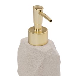 Kit com Porta-sabonete Líquido e Copo em Cimento Bege - 4